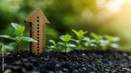 Growth Chart Seedlings Plants Business Success Progress Sustainability Golden Hour