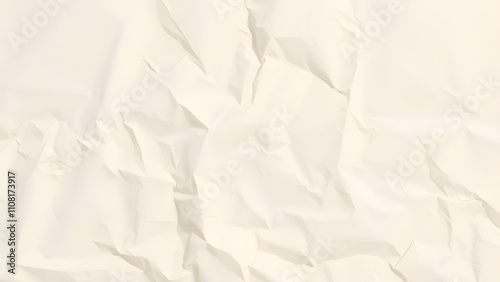  A lightly crumpled paper texture with soft shadow details in a cream-colored palette