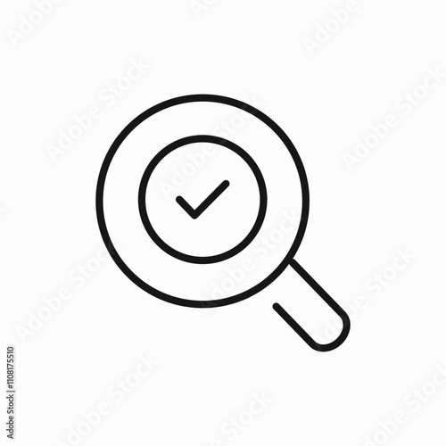 search check mark icon sign vector