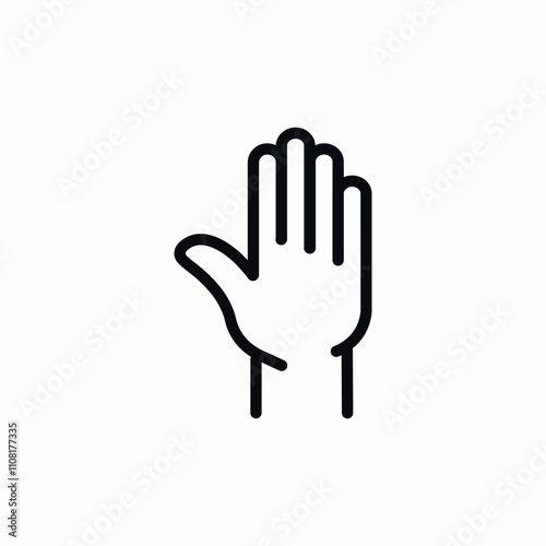 hand rise icon sign vector