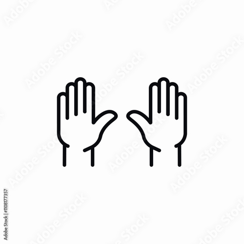 hands up give up icon sign vector
