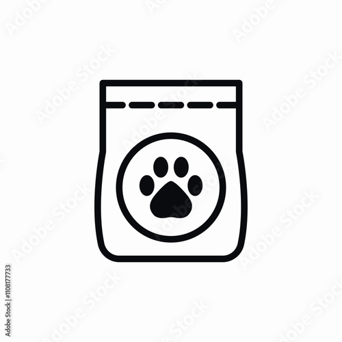 pet food package icon sign vector