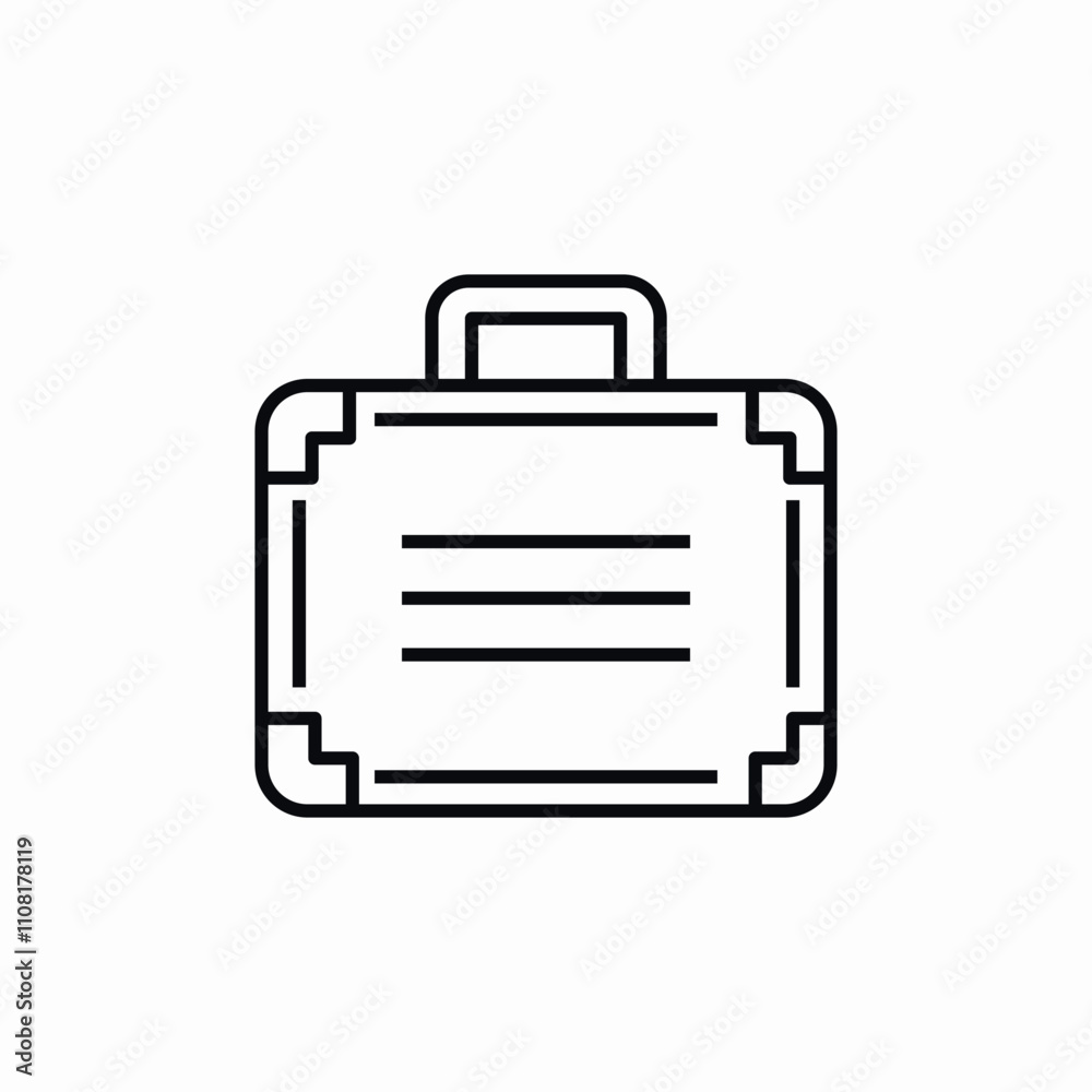suitcase briefcase icon sign vector suitcase briefcase icon sign vector