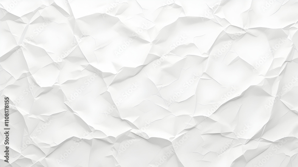 Obraz premium Wrinkled White Paper Texture