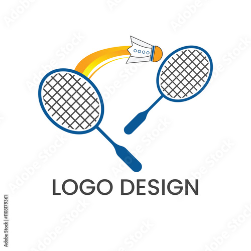 Modern Tennis Vector Logo Design Template