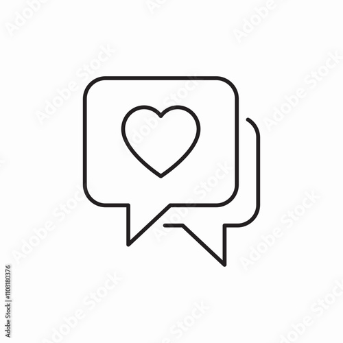 love chat icon sign vector