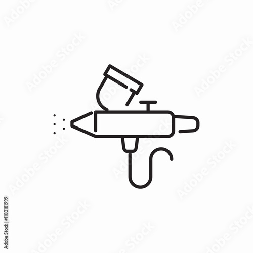 car spray gun icon sign vector