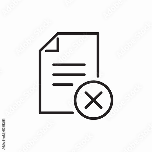 clipboard cancel icon sign vector