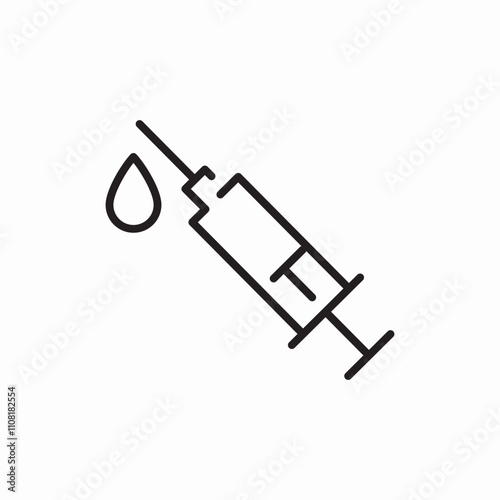 medical syringe icon sign vector
