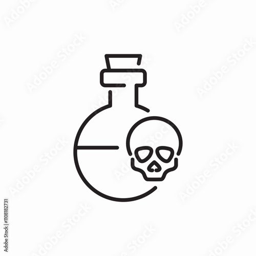 poison bottle icon sign vector