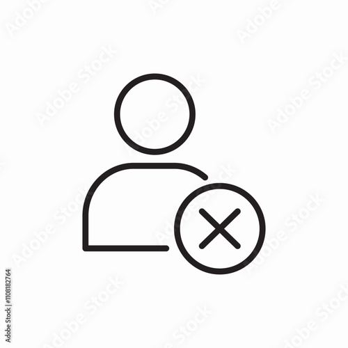 remove user icon sign vector