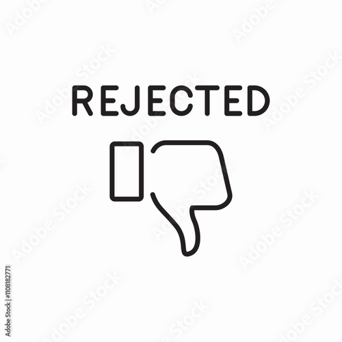 stamp rejected icon sign vector