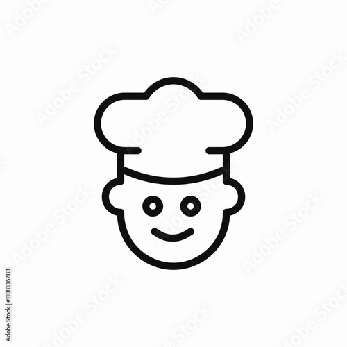 cook chief icon sign vector