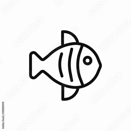 fish sea icon sign vector