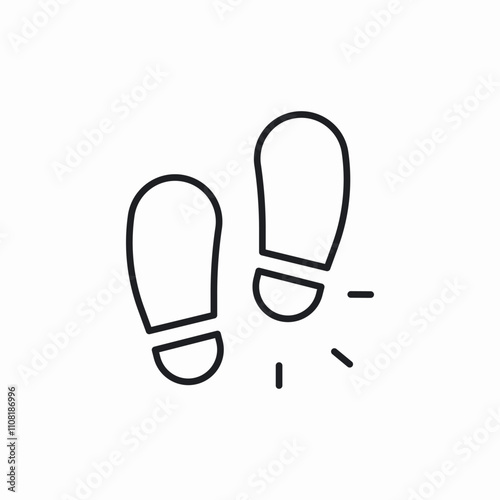 foot steps icon sign vector