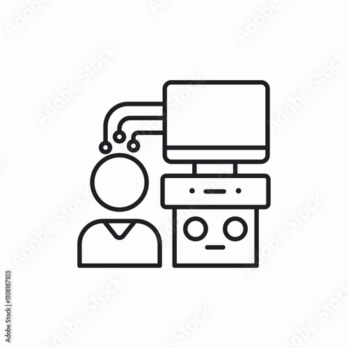 neuro medical machine icon sign vector