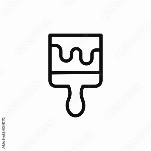 paint brush icon sign vector