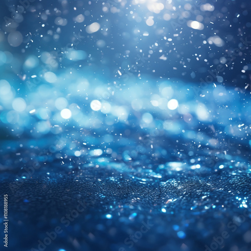 blue background with sparkles  photo