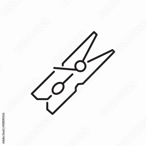 clothespin clothing icon sign vector