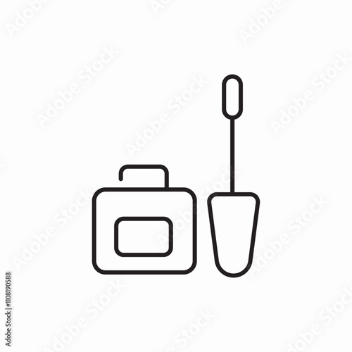 eyelash mascara icon sign vector