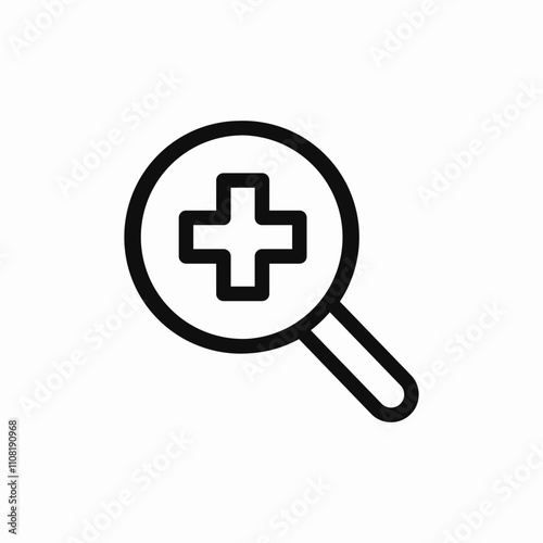 medicine search icon sign vector