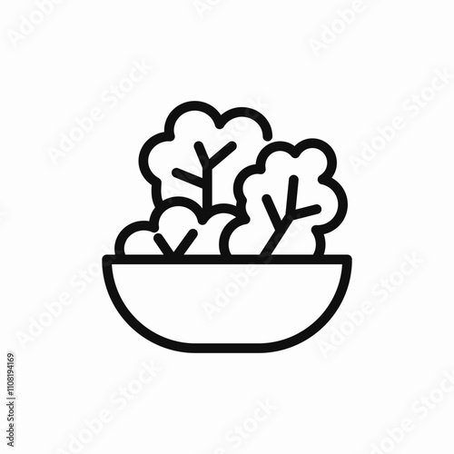 salad bowl icon sign vector