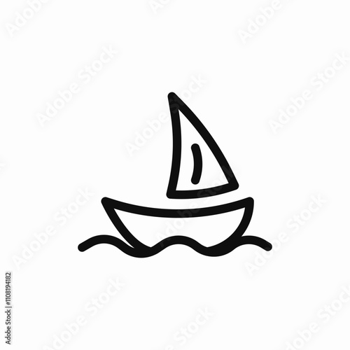 sail boat icon sign vector