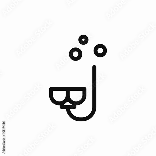 scuba diving mask icon sign vector
