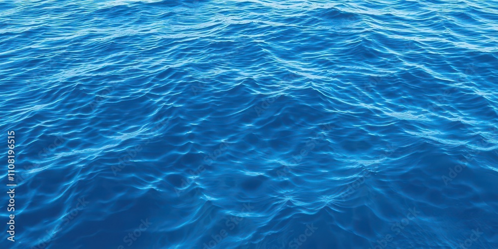 Obraz premium Blue water wave texture with a smooth, flowing pattern, nature, texture, sea