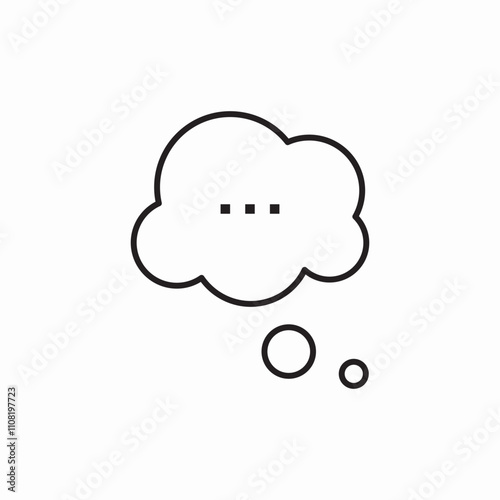 thought bubble icon sign vector