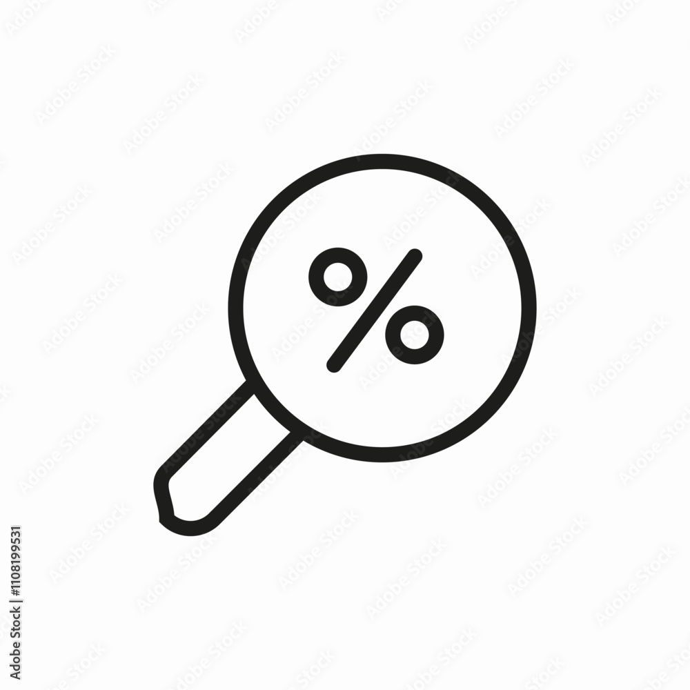 discount search icon sign vector discount search icon sign vector