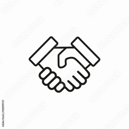handshake deal icon sign vector