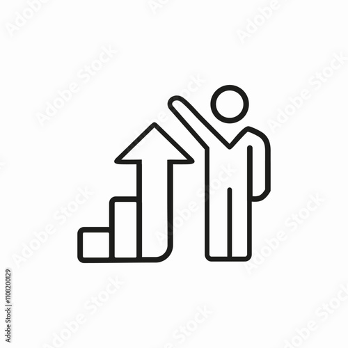 presentation growth icon sign vector
