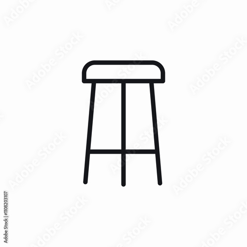 bar stool icon sign vector