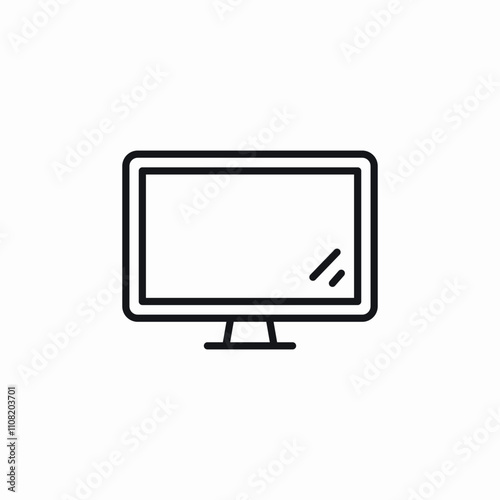 tv set icon sign vector