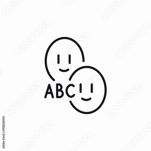 abc kids learning icon sign vector