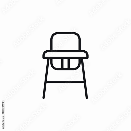 baby restaurant seat icon sign vector photo