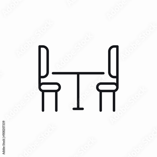 dinner table icon sign vector