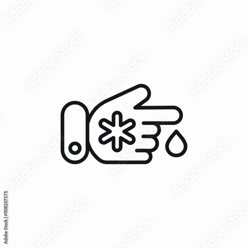 finger blood sample icon sign vector