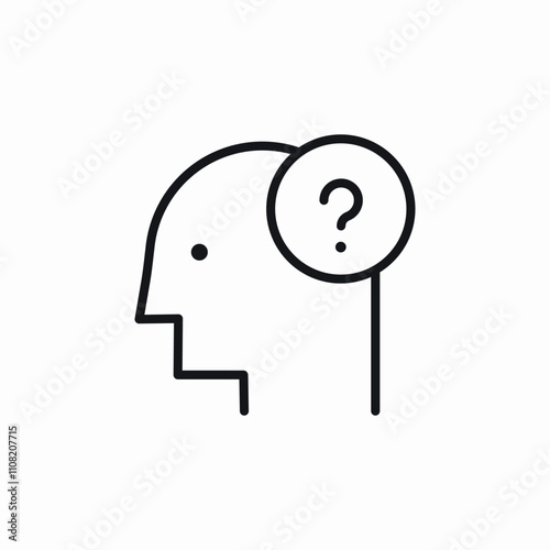 head question icon sign vector
