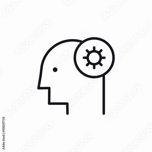 head settings icon sign vector
