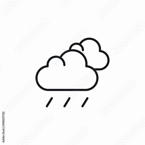 heavy rain icon sign vector