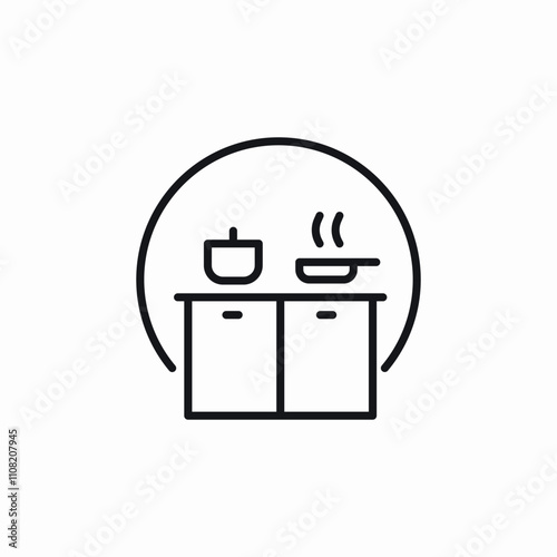 kithcen pan cook icon sign vector