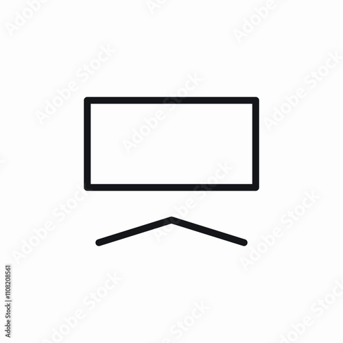 tv set icon sign vector