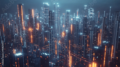 Wallpaper Mural nternet and communication technology for the business world. Global world network on earth, advanced communication technology, cryptocurrencies, blockchain, IoT.インターネットとビジネス世界のための通信技術、Geranted AI Torontodigital.ca