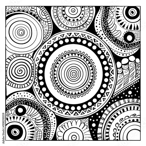 Creative Mandala Coloring Page for Kids with Bold Patterns