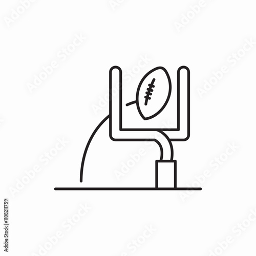 american football goal icon sign vector
