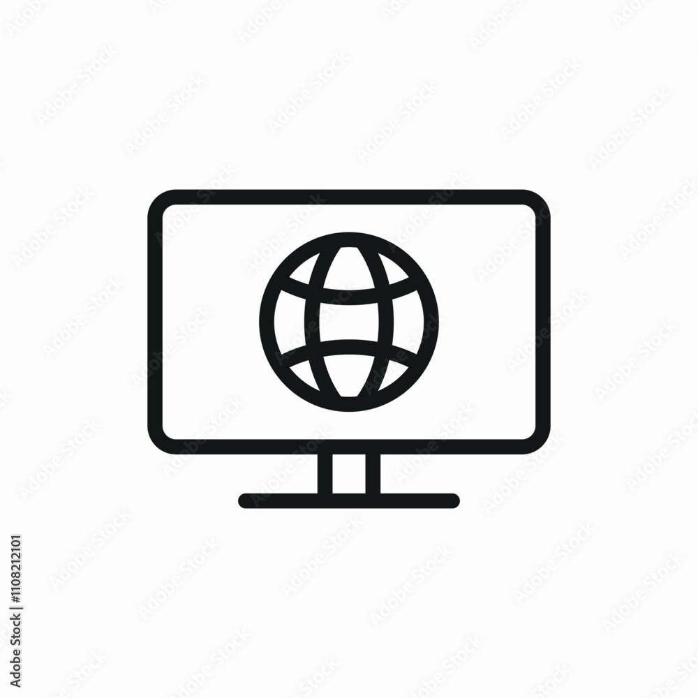 computer web internet icon sign vector computer web internet icon sign vector