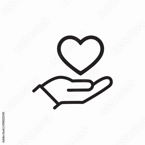 hand love offer icon sign vector