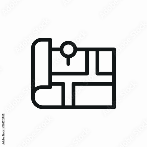 map location icon sign vector